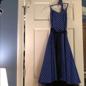 Hearts and Roses Retro Polka-Dot Dress